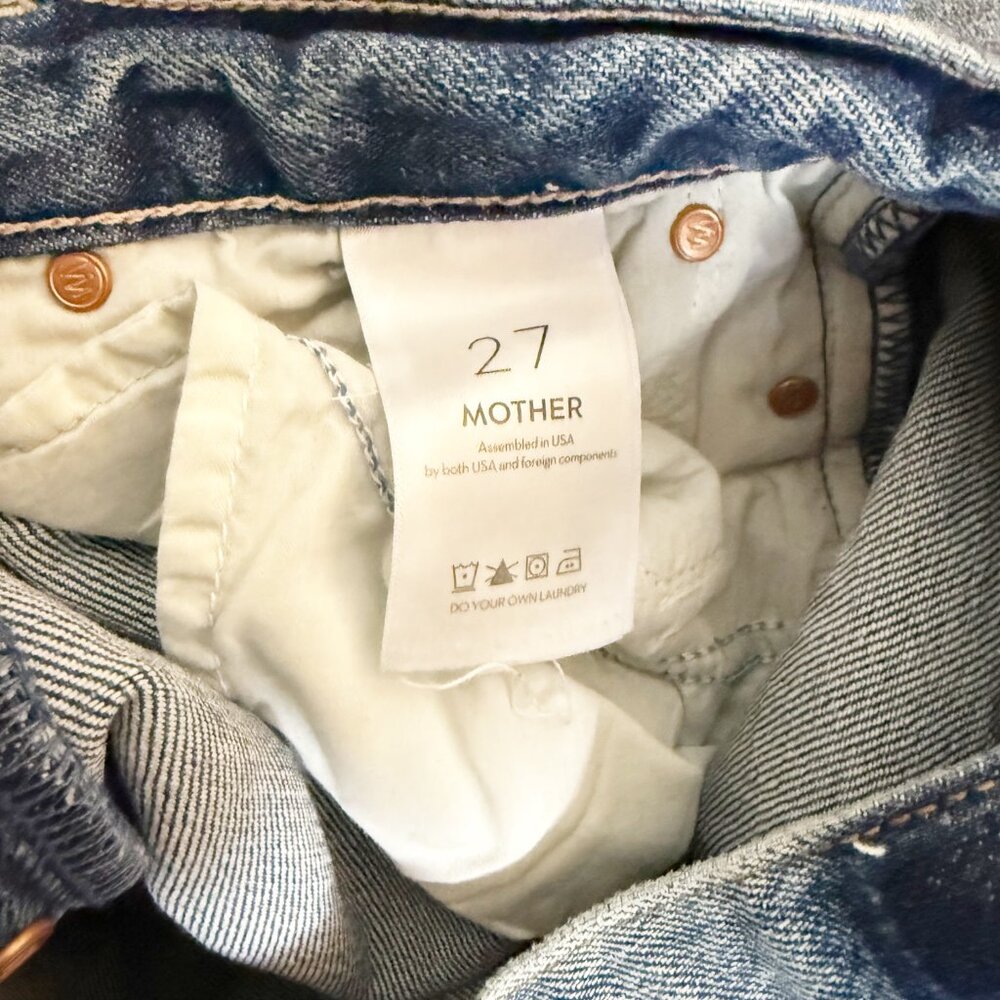 Mother The Trickerster Skimp Fray Thrill Seeker Jeans Size 27 - Picture 8 of 9